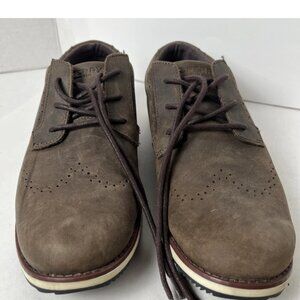 Sperry Windward Brown Leather Boys 6M EU 38 Oxford Shoes